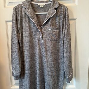 Gray Long Sleeve Pajama Top